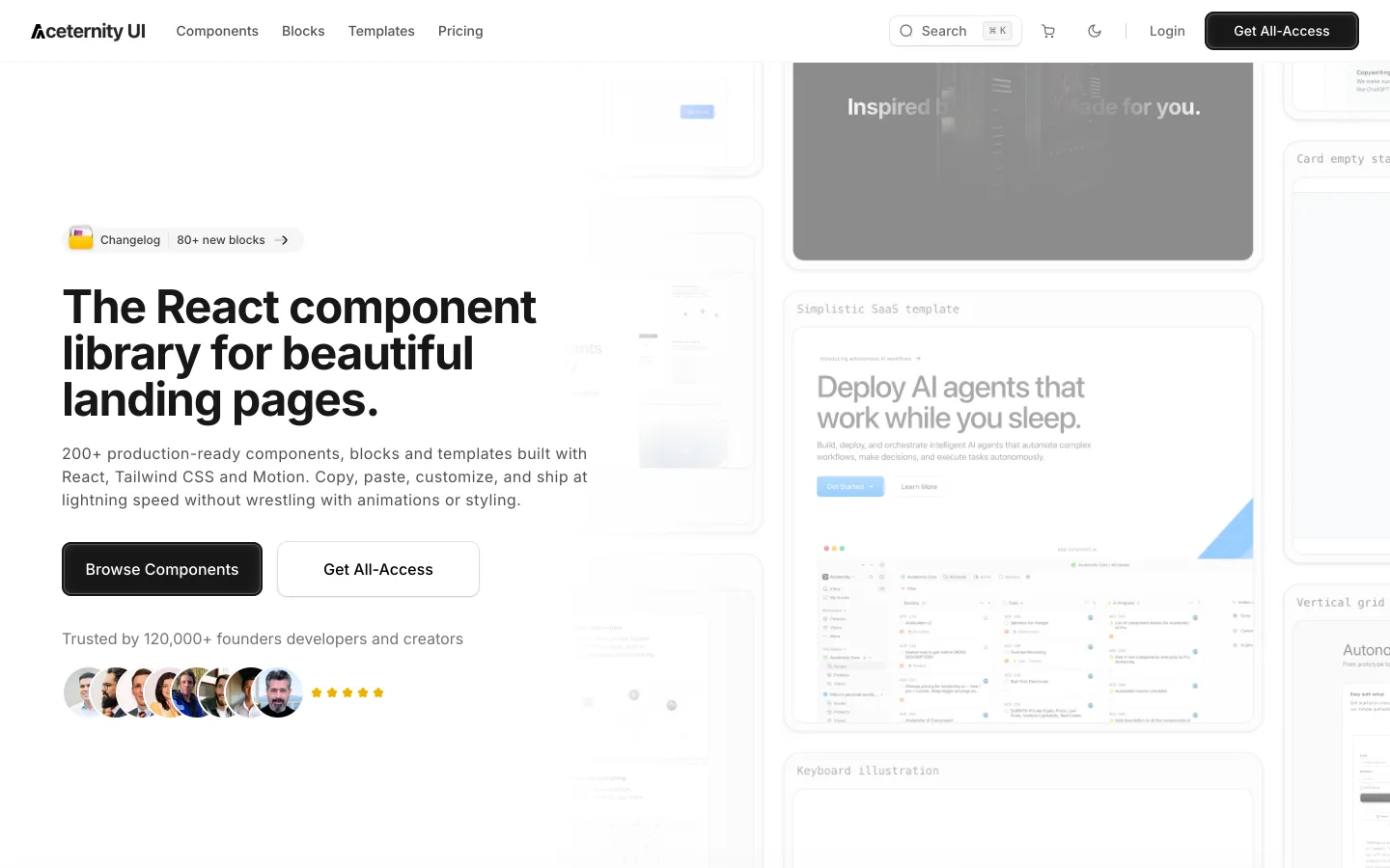 A home do Aceternity UI