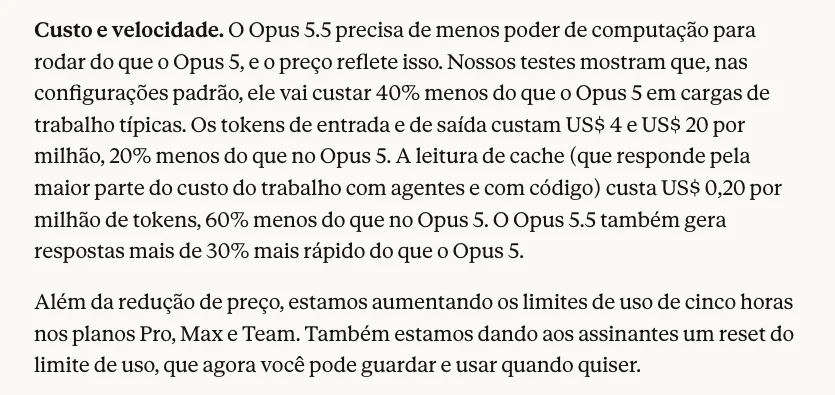 Custo, velocidade e limites na página oficial, traduzido. 22/09/2026.