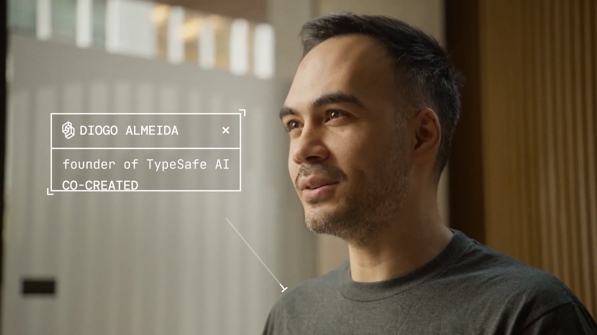 Abertura do vídeo de lançamento: Diogo Almeida, fundador da TypeSafe AI, "co-created ChatGPT". Fonte: vídeo no X, 15/09/2026