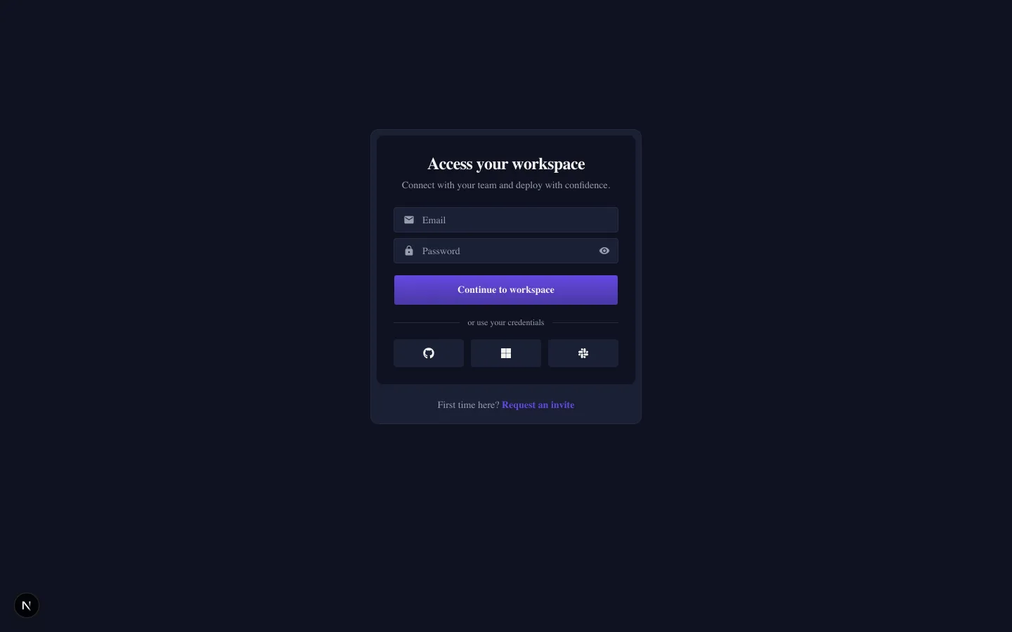 O mesmo login que no site é verde, no projeto Nomics nasceu roxo